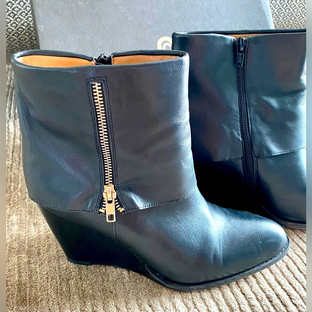 Corso Como Women’s Scarsdale Black Nappa Leather Bootie Size 9 1/2 M